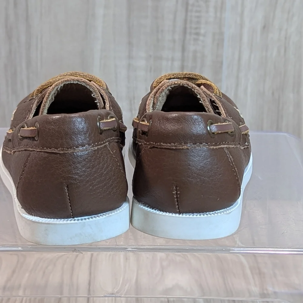 Janie and Jack Brown Leather Boat Shoes